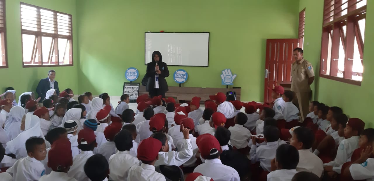 Gencarkan Upaya P4GN, BNNP Lakukan Sosialisasi di 5 Sekolah Dasar di Kabupaten Bangka Tengah
